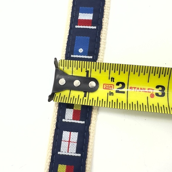 Zep Pro Mens Nautocal Code Flag Belt Size 44 Leather Brass Buckle Made In USA - Picture 9 of 12